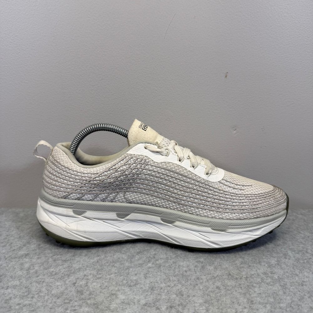 Skechers Go Golf Max Cushion Womens Shoes Size 6.5 White Grey Spikeless 123011 - Picture 6 of 10